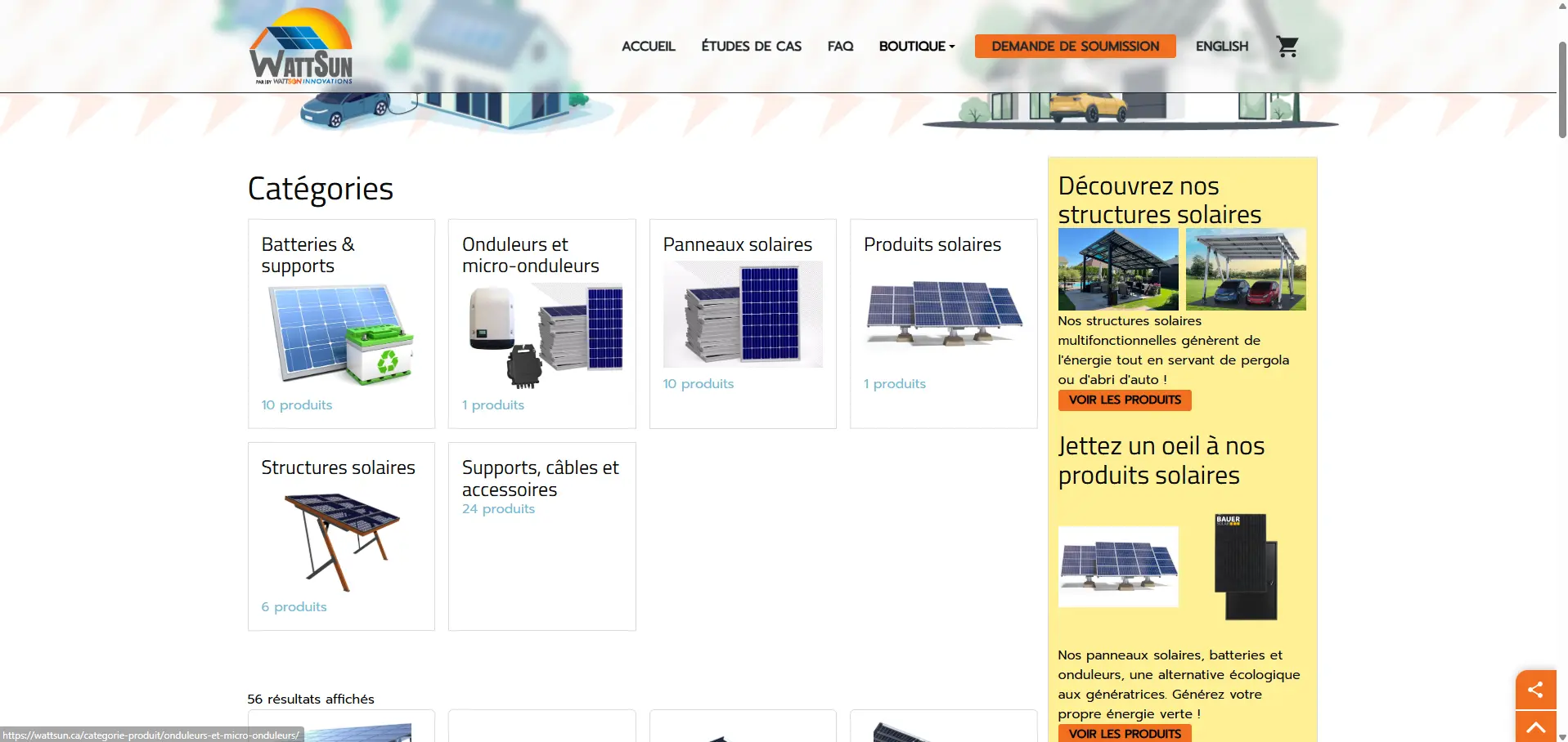 Boutique en ligne de wattsun.ca