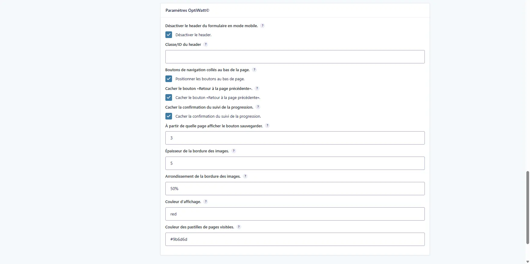 Plugin de formulaire personnalisé